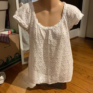 Ann Taylor Loft white lace top